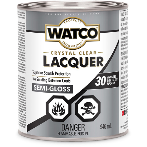 Watco&reg; Lacquer Wood Finish, 946 ml, Clear, Semi-Gloss Kelford