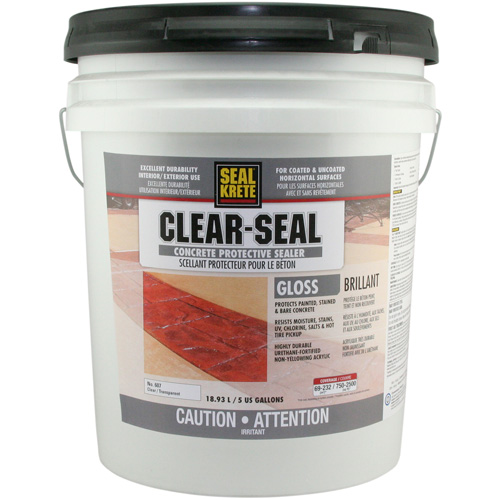 Produit d&eacute;tanch&eacute;it&eacute; protecteur Seal-Krete, 18,93 L, &agrave; l'eau, Brillant, Transparent Kelford