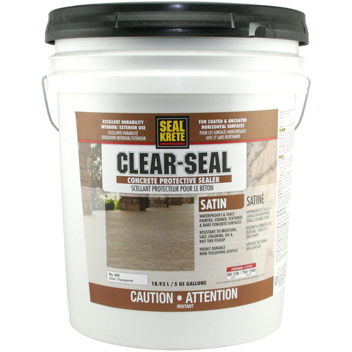 Produit d&eacute;tanch&eacute;it&eacute; protecteur Seal-Krete, 18,93 L, &agrave; l'eau, Satin, Transparent Kelford