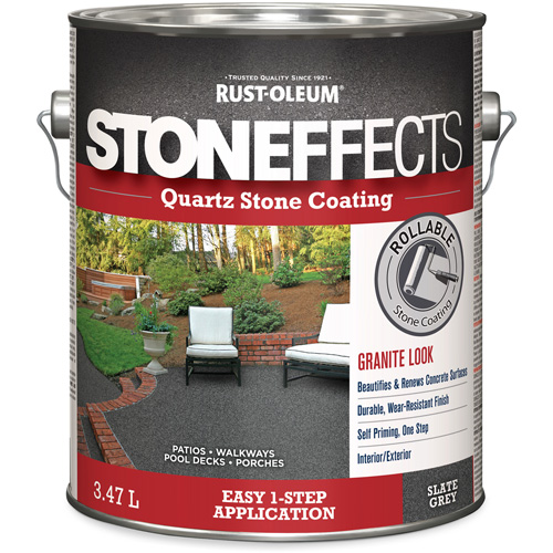 Stoneffects Quartz Stone Coating, 3.78 L, Water-Based, Textured, Grey Kelford