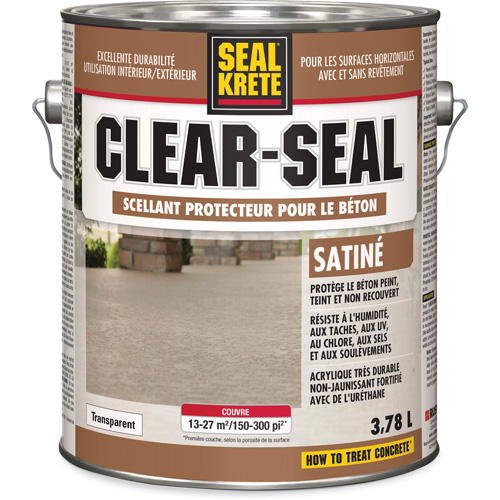 Seal-Krete&reg; Protective Sealer, 3.78 L, Urethane-Based, Satin, Clear Kelford