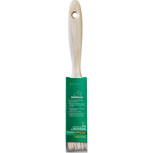 Pinceau pour murs et moulures One Coat, Soie blanche, Manche Bois, Largeur de 1" Kelford