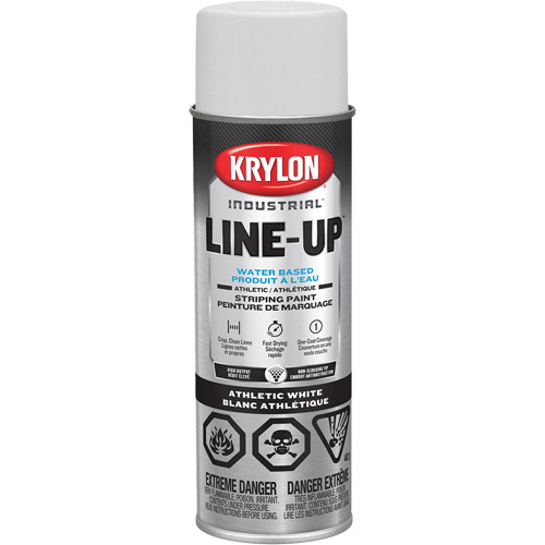 Peinture en a&eacute;rosol industrielle pour le marquage de terrain de gymnastique LINE-UP, Blanc, 18 oz, Canette a&eacute;rosol Kelford