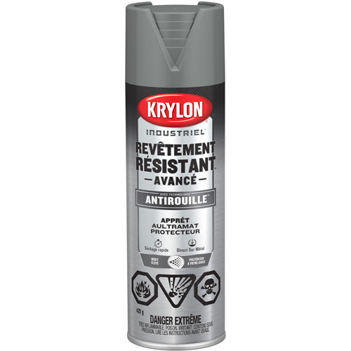 Tough Coat&reg; Advanced Paint with Rust Barrier Technology, Grey Primer, Ultra-Flat, 425 g, Aerosol Can Kelford