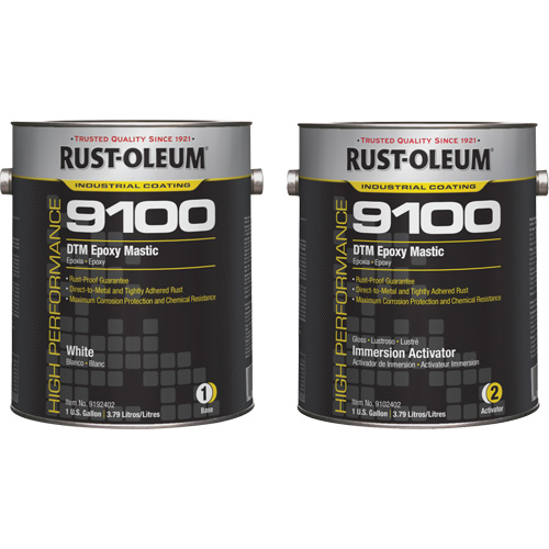 9100 System DTM Epoxy Mastic Base & Activator Kit, White, Gallon Kelford