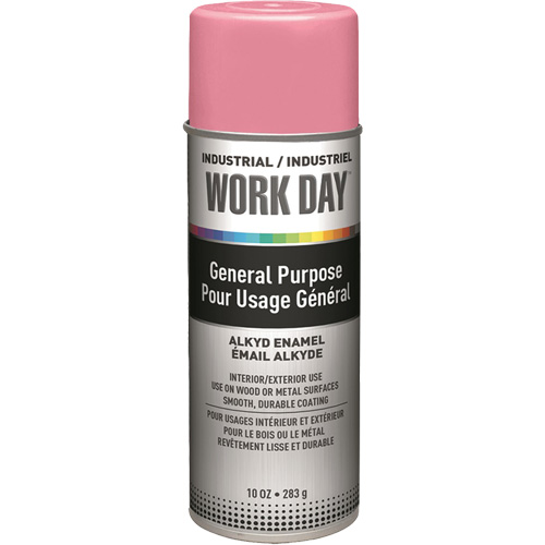 Peinture industrielle Work Day, Rose, Brillant, 10 oz, Canette a&eacute;rosol Kelford