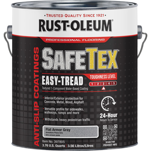 Rev&ecirc;tement d'acrylique SafeTex Easy-Tread, 1 gal., &agrave; l'eau, Plat/Textur&eacute;, Gris Kelford