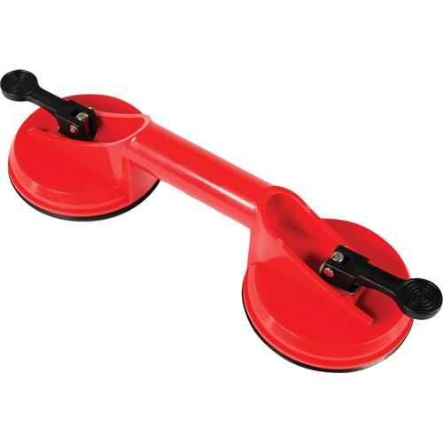 Manually Operated Hand Vacuum Cups - Double Handcup, 66 lbs. Capacity, 4-5/8", Lever, 13" Handle Length Kelford
