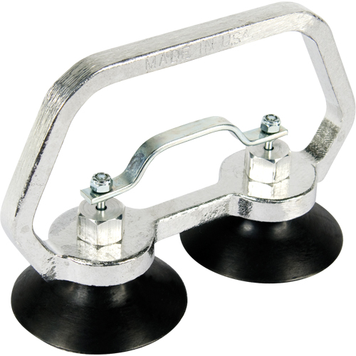 Appareils &agrave; ventouses - Ventouse double industrielle, 30 lb Capacit&eacute;, 3", Barre &agrave; tirer, 7" Longueur de la manche Kelford