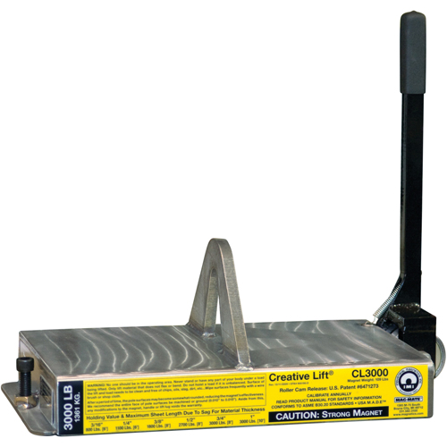 Creative Lift&reg; Magnets, 3000 lbs. (1.5 tons) Holding Cap., 19-1/4" L x 10-1/2" W x 7" H Kelford