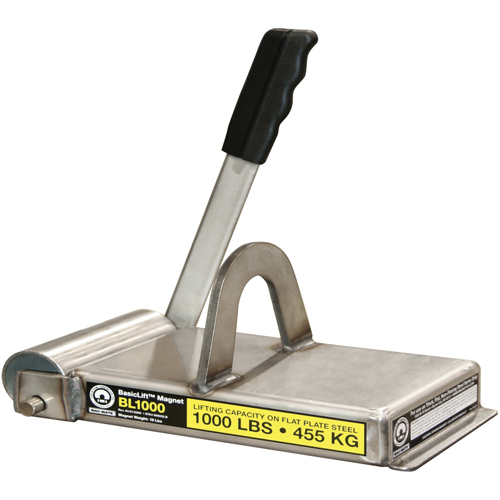 Basiclift Magnets, 1000 lbs. (0.5 tons) Holding Cap., 11" L x 5-5/8" W x 5-1/2" H Kelford