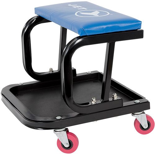 JMS-641A Mechanic's Roller Seat, Vinyl, Blue, 300 lbs. Capacity Kelford