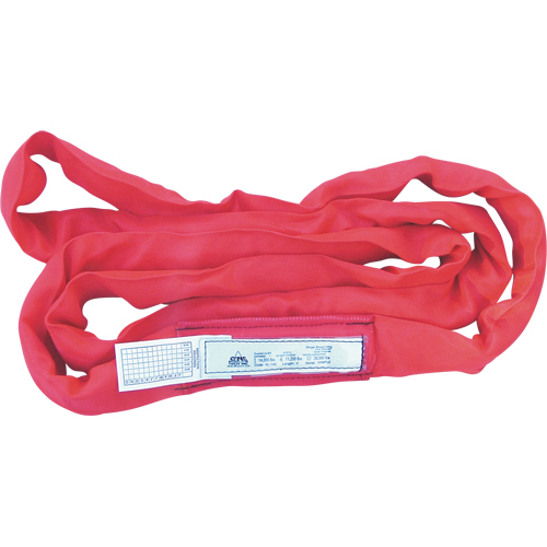 Round Slings, Red, 3" W x 6' L, 14000 lbs. Vertical Load Kelford