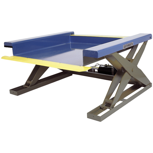 Hydraulic Floor-Height Scissor Lift Tables, Steel, 2000 lbs. Capacity Kelford