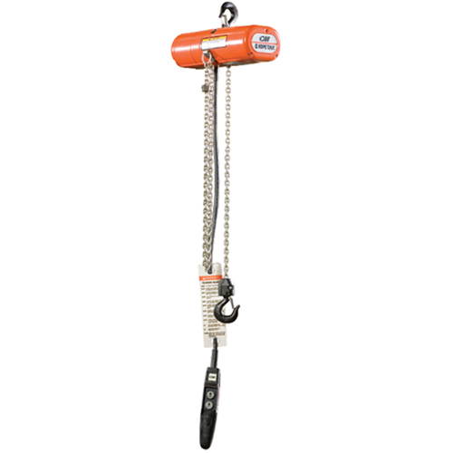 Palans &eacute;lectriques ShopStar, Lev&eacute;e 10', Capacit&eacute; 250 lb (0,125 tonne), 16 pi/min Kelford