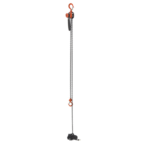 Mini Lever Hoist, 15' Lift, 500 lbs. (0.25 tons) Capacity, Steel Chain Kelford
