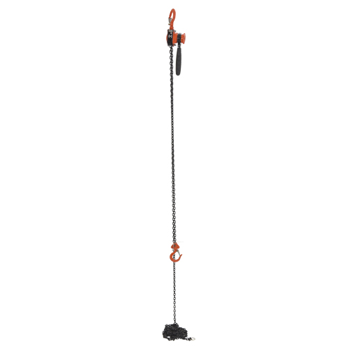Mini Lever Hoist, 15' Lift, 500 lbs. (0.25 tons) Capacity, Steel Chain Kelford