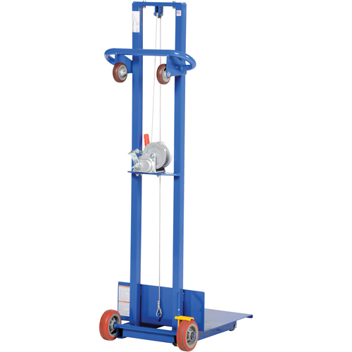 Empileur &agrave; plateforme, M&eacute;canisme Treuil manuel, Capacit&eacute; de 400 lb, Levage max de 58" Kelford