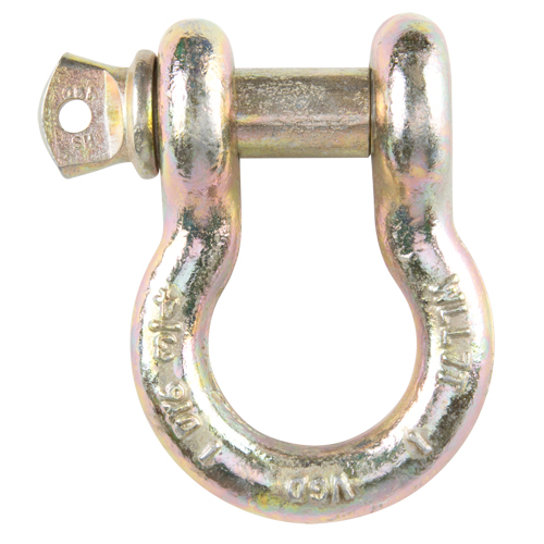 Manille d'ancrage &agrave; vis, 3/8", Cheville &agrave; vis, Chromat&eacute; jaune Kelford