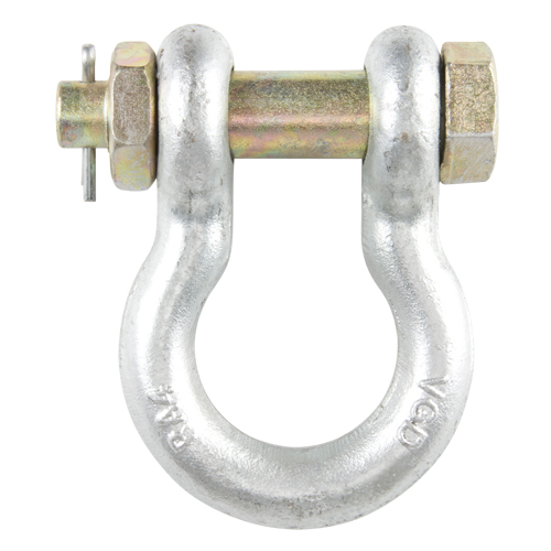 Bolt Type Anchor Shackle, 1/4", Bolt Type, Hot Dip Galvanized Kelford
