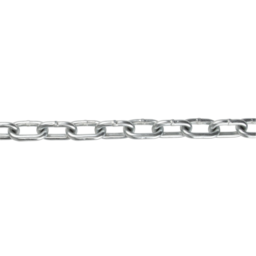 Straight Link Chain, Low Carbon Steel, 3/8" x 63' (19.2 m) L, Grade 30, 2650 lbs. (1.325 tons) Load Capacity Kelford