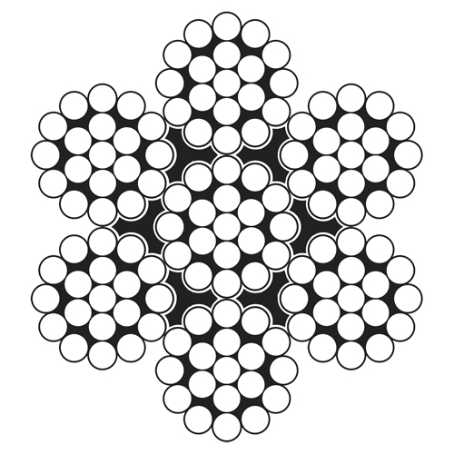 Wire Rope Cable, 100' (30.5 m) x 1/4", 7000 lbs. (3.5 tons), Galvanized Kelford