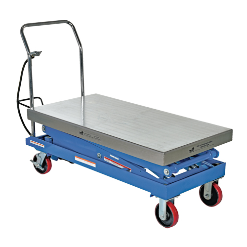 Pneumatic Hydraulic Scissor Lift Table, Steel, 47-1/4" L x 24" W, 1500 lbs. Cap. Kelford