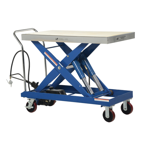 Pneumatic Hydraulic Scissor Lift Table, Steel, 47-1/2" L x 24" W, 2000 lbs. Cap. Kelford