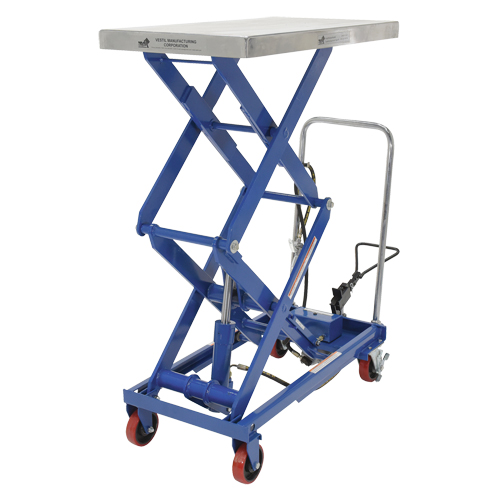 Pneumatic Hydraulic Scissor Lift Table, Steel, 35-1/2" L x 20" W, 800 lbs. Cap. Kelford