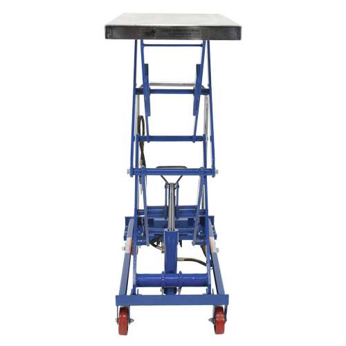 Pneumatic Hydraulic Scissor Lift Table, Steel, 35-1/2" L x 20" W, 800 lbs. Cap. Kelford