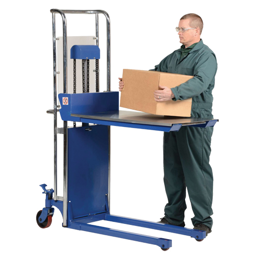 Hefti-Lift Load Stacker, Foot Pump Operated, 300 lbs. Capacity, 59" Max Lift Kelford