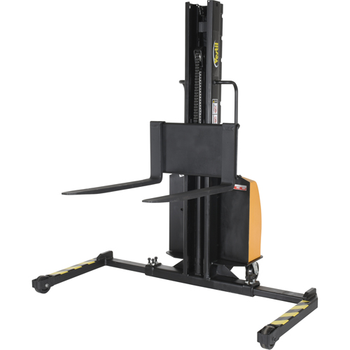 Narrow Mast Powered Lift Stacker, Electric Operated, 1500 lbs. Capacity, 63" Max Lift Kelford