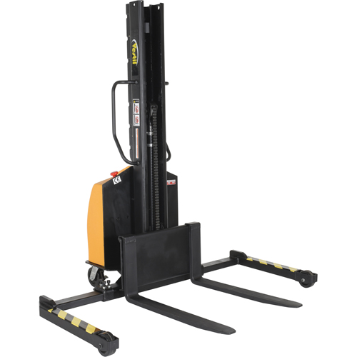 Narrow Mast Powered Lift Stacker, Electric Operated, 1500 lbs. Capacity, 63" Max Lift Kelford