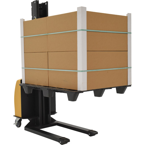 Narrow Mast Powered Lift Stacker, Electric Operated, 1000 lbs. Capacity, 63" Max Lift Kelford