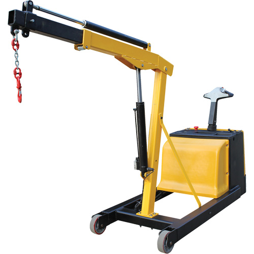 Electric Powered Floor Crane, 8.8' Lift, 1500 lbs. (0.75 tons), 44-1/4" Arm, 62-1/4" H Kelford