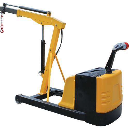 Electric Powered Floor Crane, 8.8' Lift, 1500 lbs. (0.75 tons), 44-1/4" Arm, 62-1/4" H Kelford