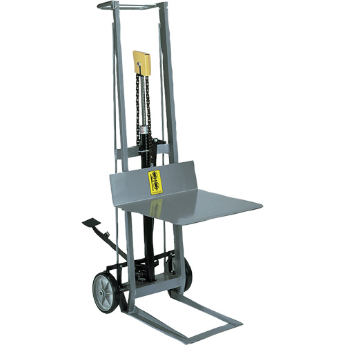 Hydraulic Platform Lift Stacker, Foot Pump Operated, 400 lbs. Capacity, 40" Max Lift Kelford