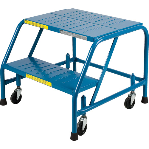 CSA-Certified Rolling Step Ladder, 2 Steps, 22" Step Width, 19" Platform Height, Steel Kelford