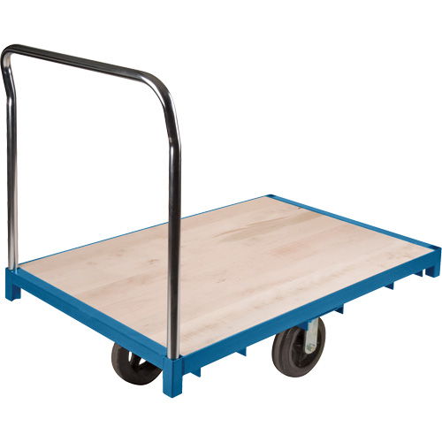 Chariot &agrave; plateforme robuste, 48" lo x 24" la x Capacit&eacute; 2000 lb, Roues en Caoutchouc Kelford