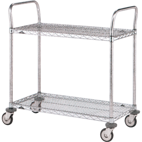 Chariots utilitaires standards, Acier inoxydable, 24" x 39" x 24", Capacit&eacute; 500 lb Kelford