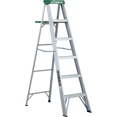 Commercial Duty Stepladders (2400 Series), 7', Aluminum, 225 lbs. Capacity, Type 2 Kelford