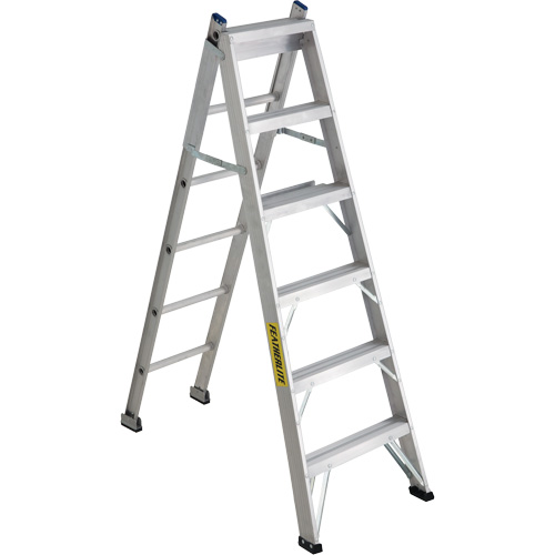 2700 Series Industrial Duty Multi-Way Ladders, 6', Aluminum, 250 lbs. Cap., ANSI 1, CSA 1 Kelford