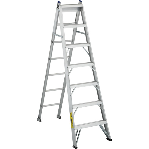 2700 Series Industrial Duty Multi-Way Ladders, 7', Aluminum, 250 lbs. Cap., ANSI 1, CSA 1 Kelford