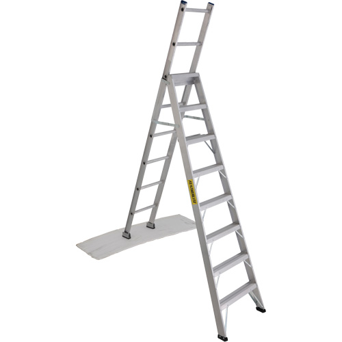 2700 Series Industrial Duty Multi-Way Ladders, 8', Aluminum, 250 lbs. Cap., ANSI 1, CSA 1 Kelford