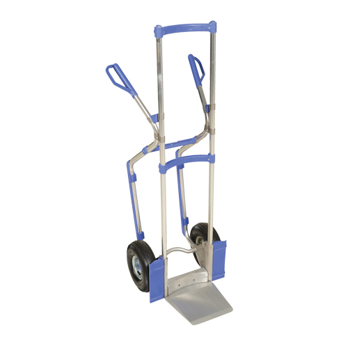 Ergonomic Hand Truck, Combination Handle, Aluminum, 52" Height, 350 lbs. Capacity Kelford