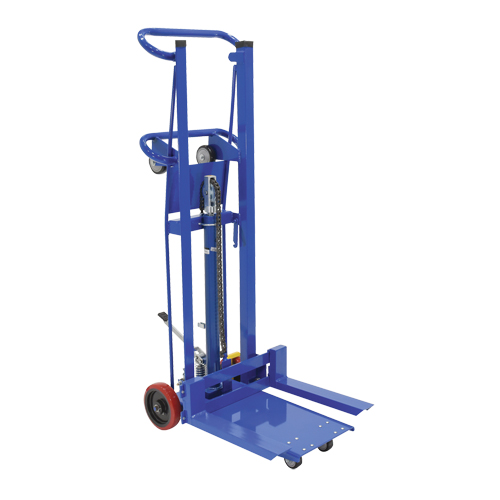 Platform Lift Stacker, Foot Pump Operated, 750 lbs. Capacity, 52" Max Lift Kelford