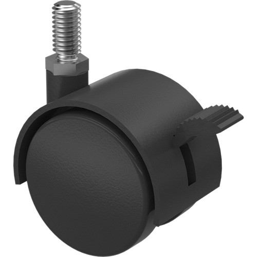 Twin Wheel Caster (300/400 Series), Swivel with Brake, 2" (51 mm) Dia., 75 lbs. (34 kg.) Capacity Kelford