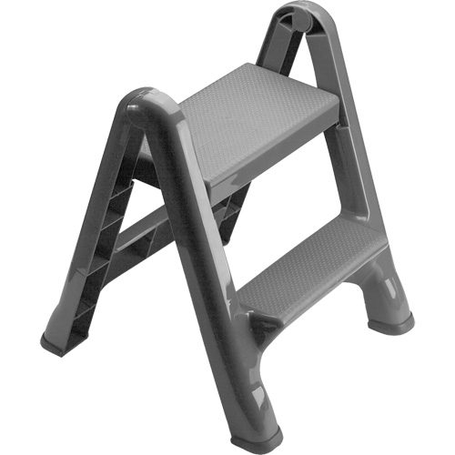 Folding Step Stool, 2 Steps, 19-1/2" x 20-1/2" x 22-3/4" High Kelford