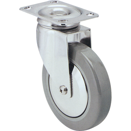 Caster, Swivel with Brake, 3" (76 mm), Polyurethane, 250 lbs. (113 kg.) Kelford