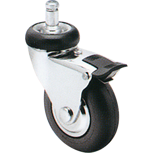 Comfort Roll Caster, Swivel with Brake, 3" (76 mm) Dia., 175 lbs. (79 kg.) Capacity Kelford